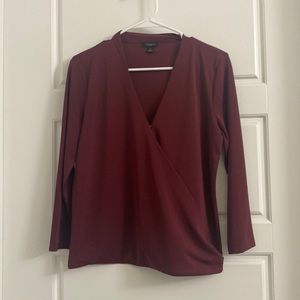 Ann Taylor Factory Wrap Blouse
